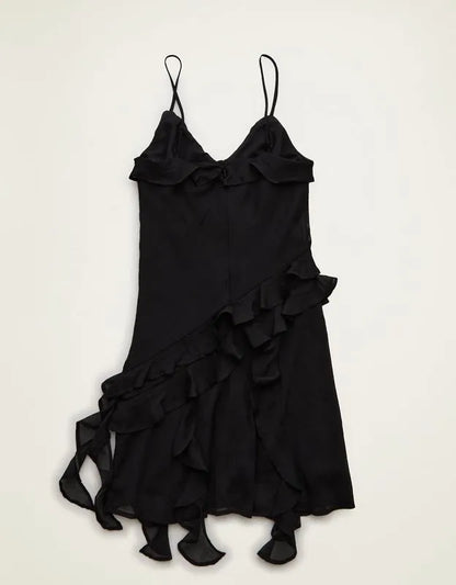 AE Asymmetrical Ruffle Mini Dress