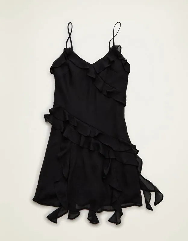 AE Asymmetrical Ruffle Mini Dress