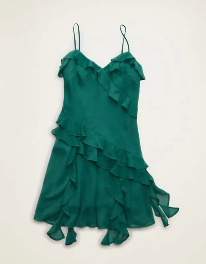 AE Asymmetrical Ruffle Mini Dress