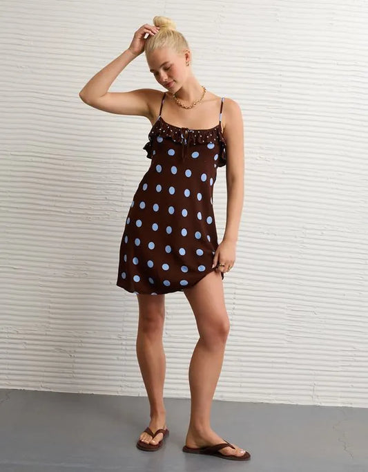 AE Tie-Front Slip Mini Dress