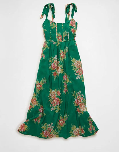 AE Tie-Strap Corset Maxi Dress
