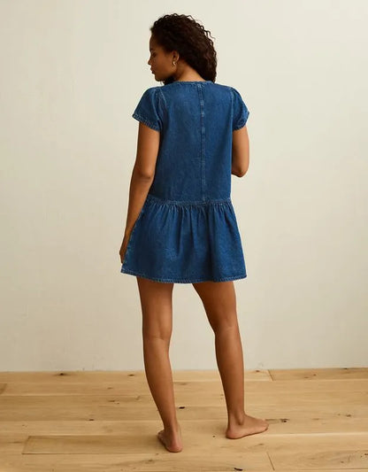 AE Short-Sleeve Peplum Mini Dress
