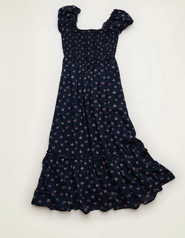 AE Short-Sleeve Midi Dress