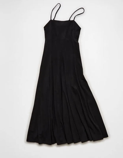 AE Knit Tie-Back Godet Midi Dress
