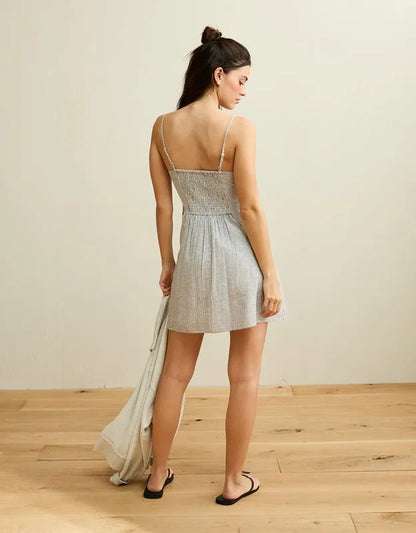 AE Sweetheart Button-Up Mini Dress