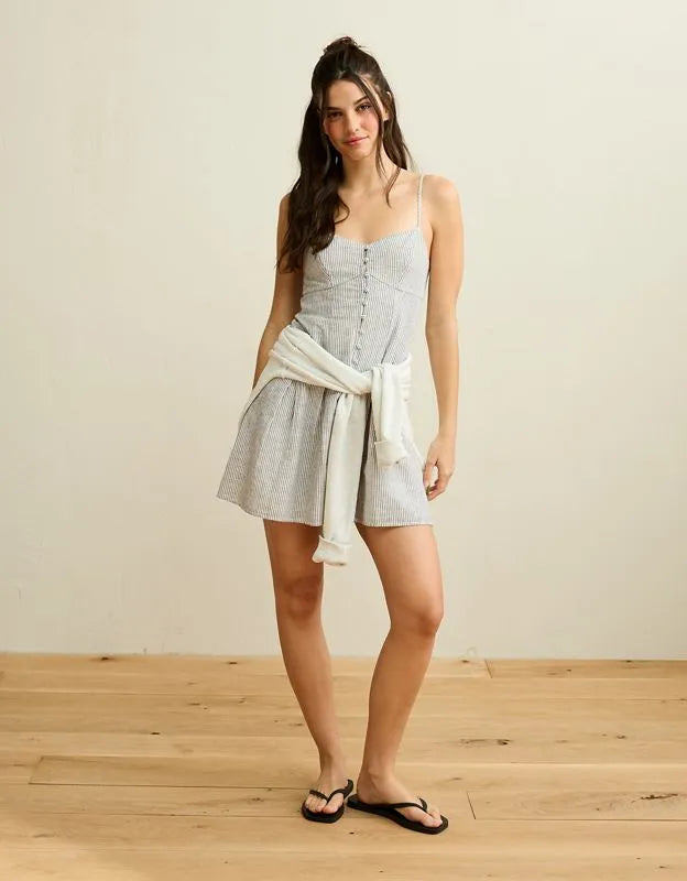 AE Sweetheart Button-Up Mini Dress