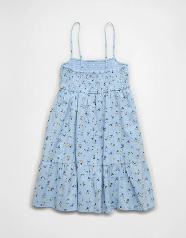 AE Floral Smocked Babydoll Mini Dress
