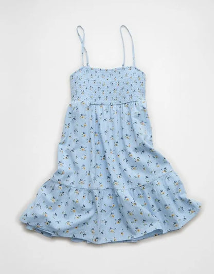 AE Floral Smocked Babydoll Mini Dress