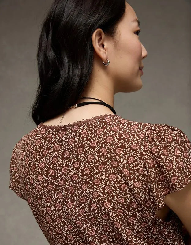 AE Lace Wrap Mini Dress