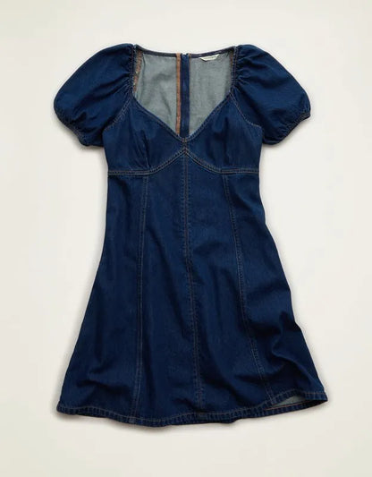 AE Puff Sleeve Denim Mini Dress