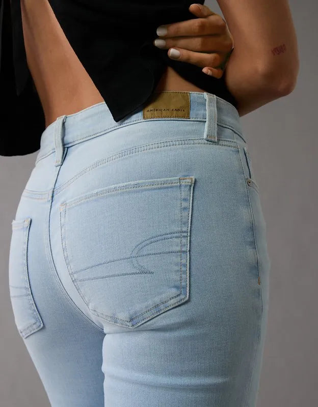 AE High-Waisted Kick Bootcut Crop Jean