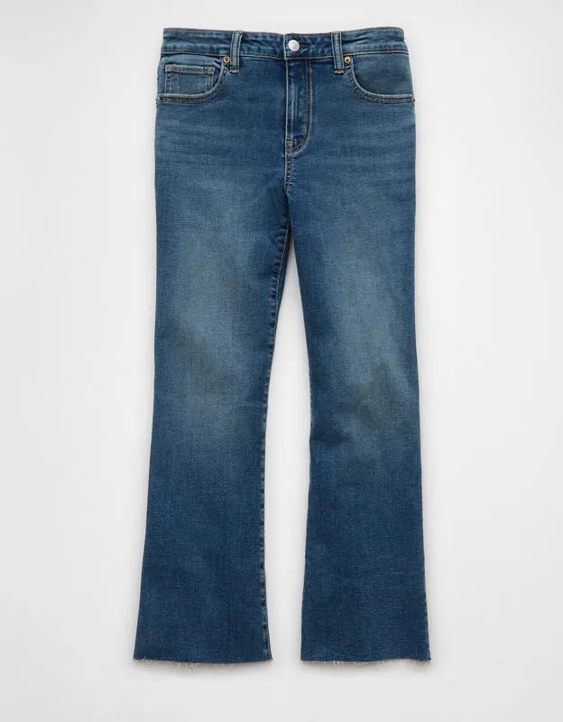 AE High-Waisted Kick Bootcut Crop Jean