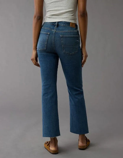 AE High-Waisted Kick Bootcut Crop Jean