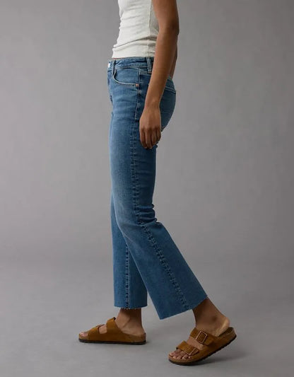 AE High-Waisted Kick Bootcut Crop Jean