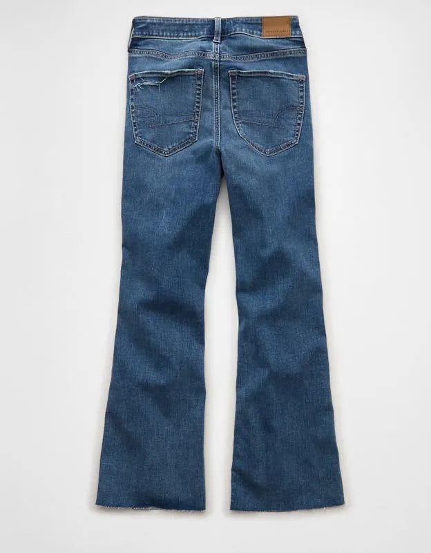 AE High-Waisted Kick Bootcut Crop Jean