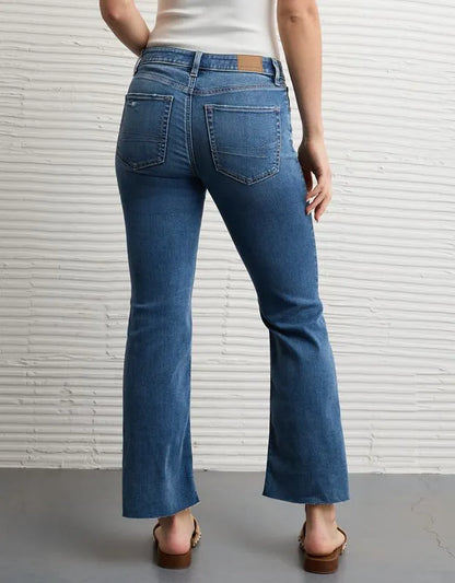AE High-Waisted Kick Bootcut Crop Jean