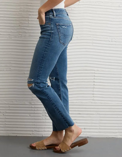 AE High-Waisted Kick Bootcut Crop Jean