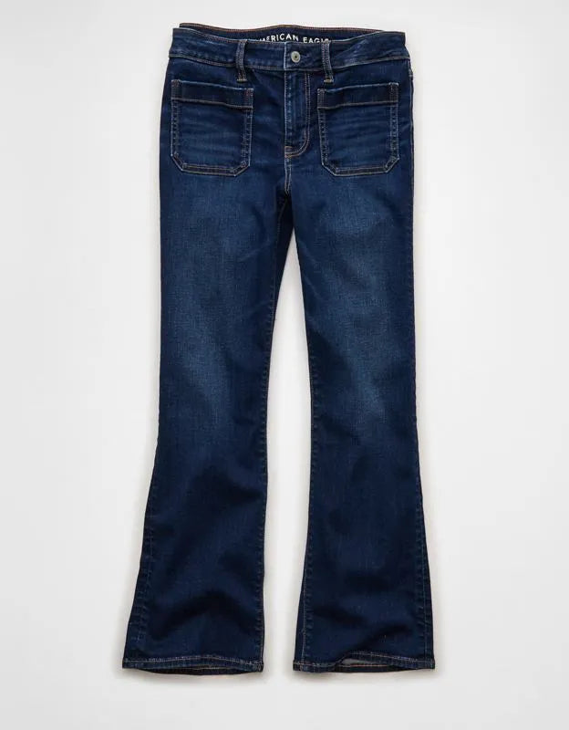 AE High-Waisted Kick Bootcut Crop Jean