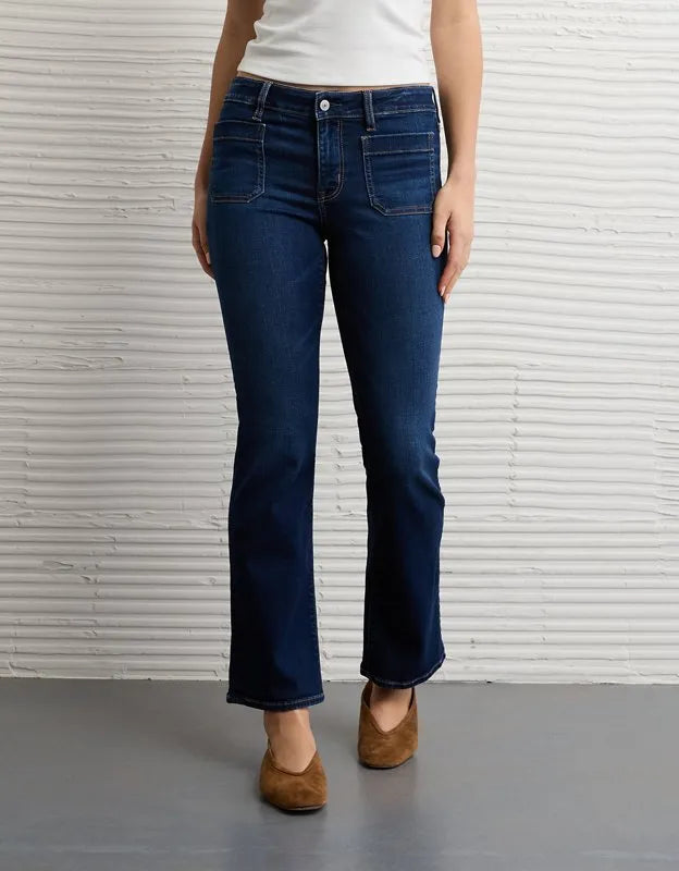 AE High-Waisted Kick Bootcut Crop Jean
