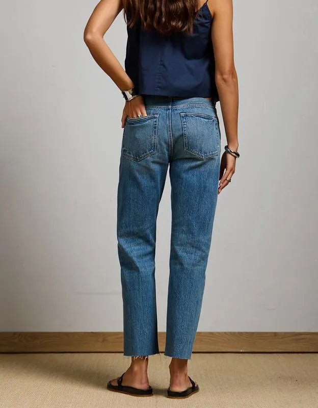 AE77 Premium Straight Ankle Jean