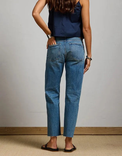 AE77 Premium Straight Ankle Jean
