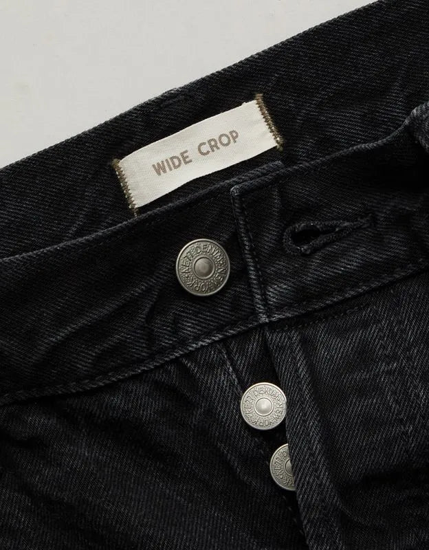AE77 Premium Wide Crop Cuff Jean