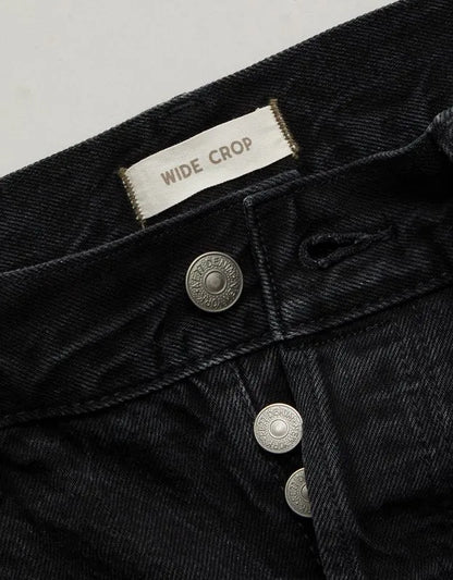 AE77 Premium Wide Crop Cuff Jean