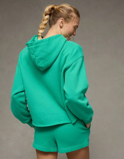 AE Everyday Luxe Cut-Off Hoodie