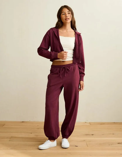 AE Cropped Zip-Up Hoodie