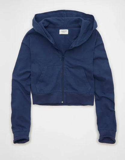 AE Cropped Zip-Up Hoodie