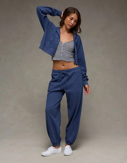 AE Cropped Zip-Up Hoodie