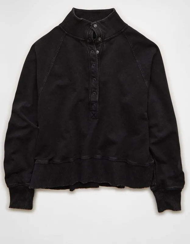 AE Big Hug Fleece Henley Sweatshirt