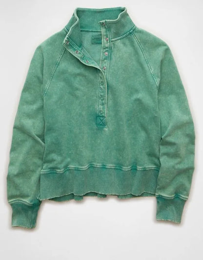AE Big Hug Fleece Henley Sweatshirt