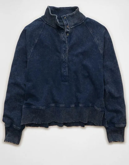 AE Big Hug Fleece Henley Sweatshirt