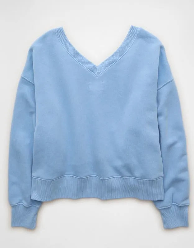 AE Cropped V-Neck Sweatshirt