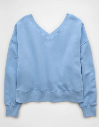 AE Cropped V-Neck Sweatshirt