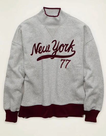 AE Everyday Luxe Mock Neck Sweatshirt