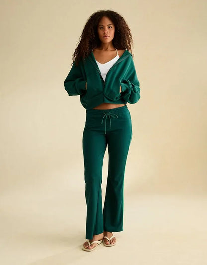 AE Everyday Luxe Balloon-Sleeve Full-Zip Sweatshirt