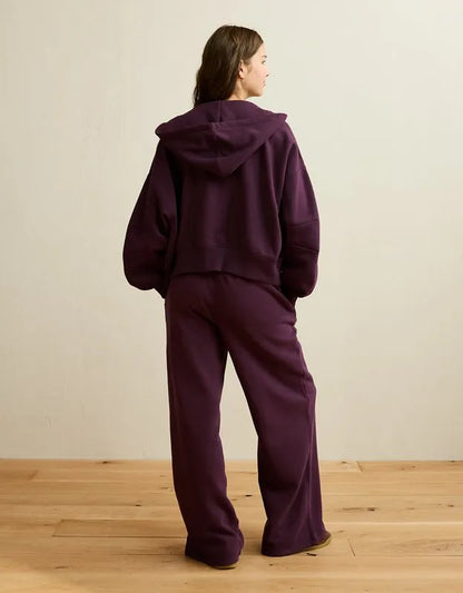AE Everyday Luxe Balloon-Sleeve Full-Zip Sweatshirt