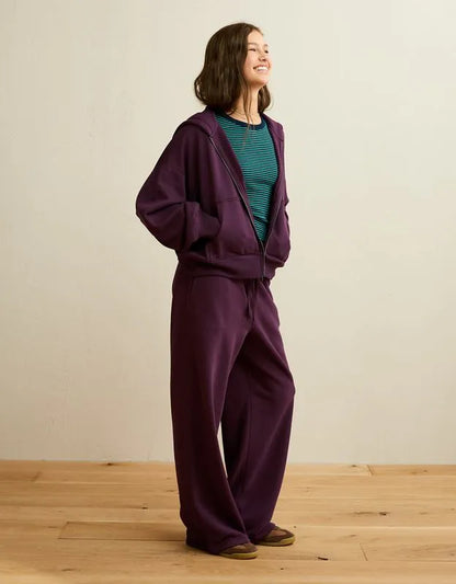AE Everyday Luxe Balloon-Sleeve Full-Zip Sweatshirt