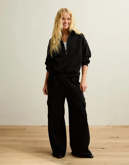 AE Everyday Luxe Quarter-Zip Sweatshirt