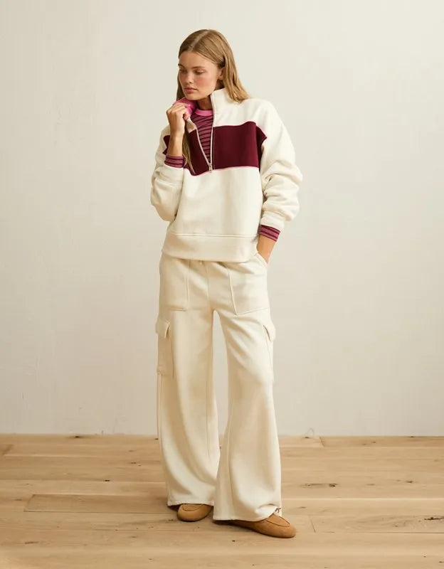 AE Everyday Luxe Quarter-Zip Sweatshirt