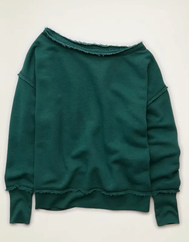 AE Dreamy Fleece Off-the-Shoulder Sweatshirt