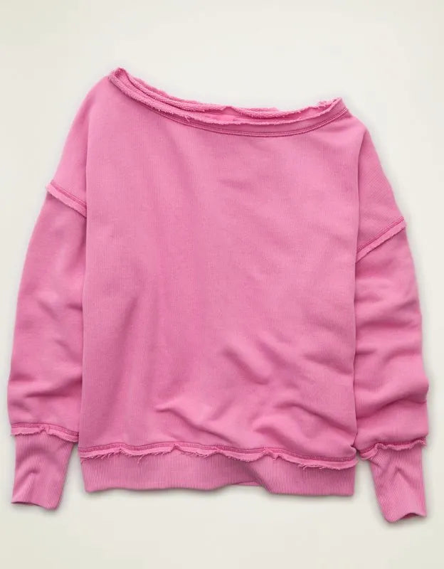 AE Dreamy Fleece Off-the-Shoulder Sweatshirt