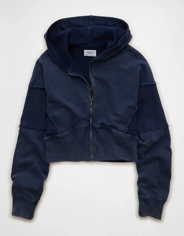 AE Cropped Zip-Up Sweatshirt