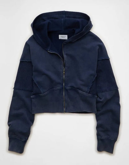 AE Cropped Zip-Up Sweatshirt