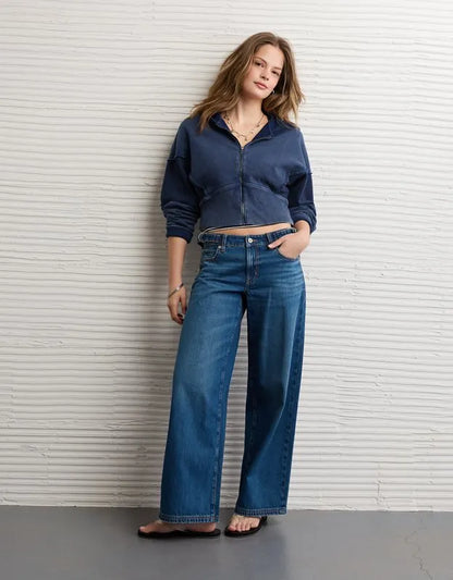 AE Cropped Zip-Up Sweatshirt