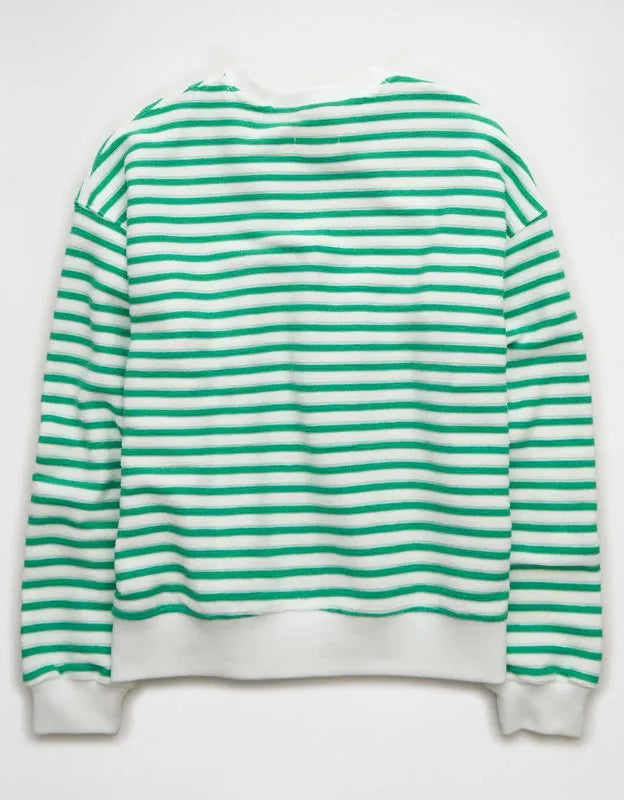 AE Textured Crew Neck Sweatshirt