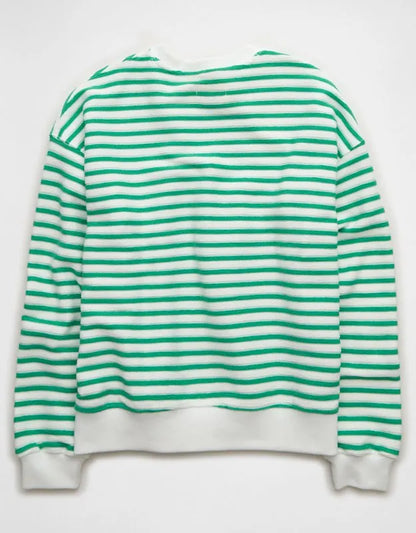 AE Textured Crew Neck Sweatshirt