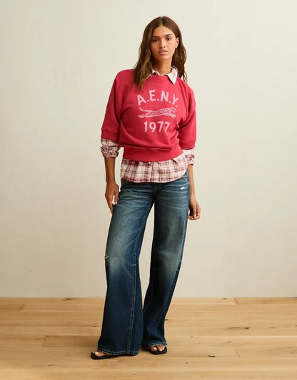 AE Campus Short-Sleeve Sweatshirt